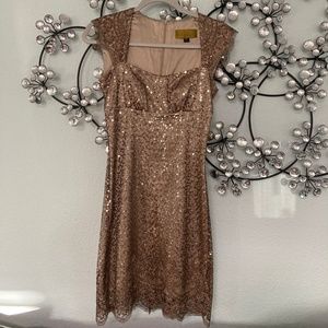 Nicole Miller Bronze Party Dress